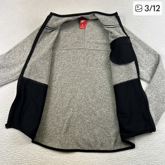 VintageY2K Nike Gray Zip-Up Jacket Size Large Runs Medium - Picture 4 of 8